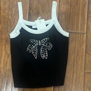 MIA Elegant Black and White Top